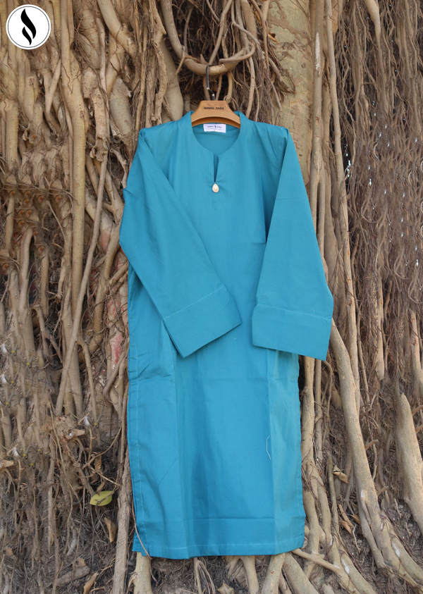 NZSC-1510 Stiched 2  Cerulea Blue Co Ord Set Cotton