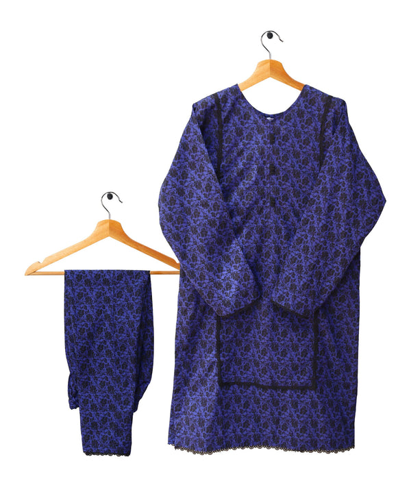 2 Piece Indigo Blue Co Ord Set Lawn