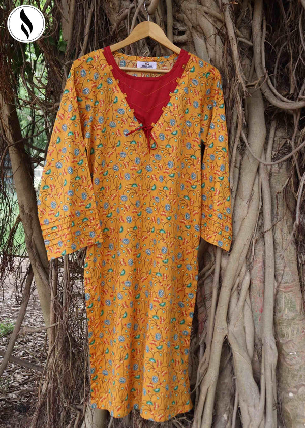 NZSC-614 3 Piece Golden Bloom Co Ord Set Lawn