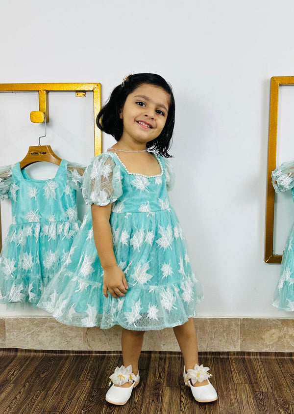 Seagreen Net Dress