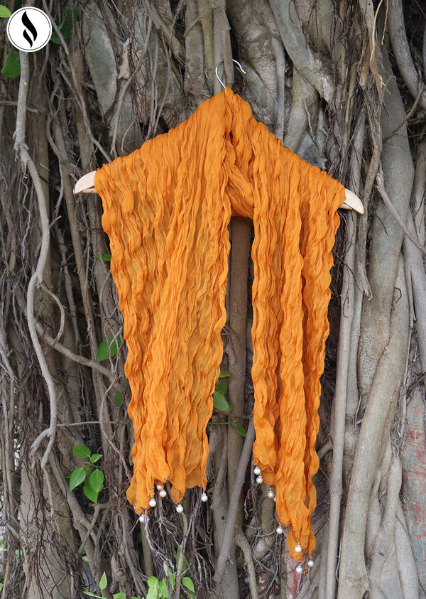 NZDC-113 Light Orange Chiffon Dupatta