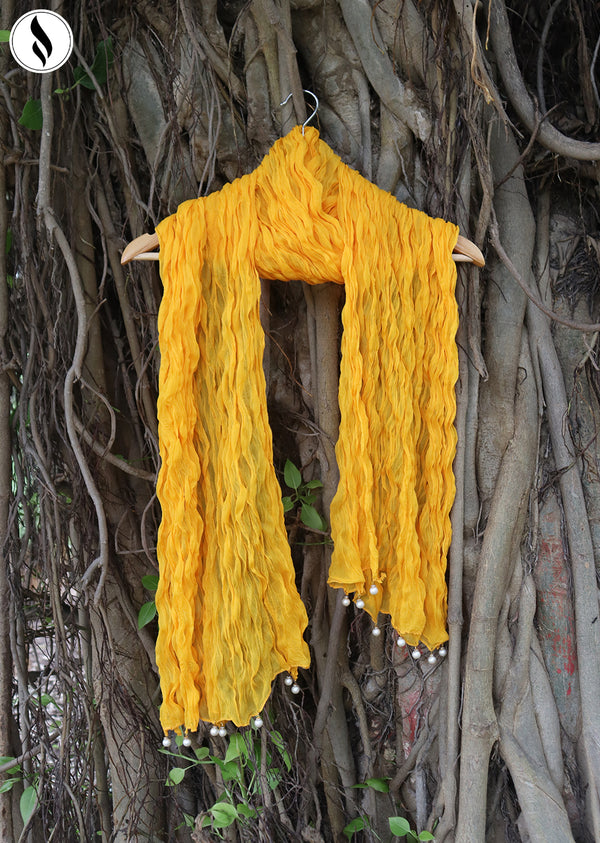 NZDC-101 Yellow Chiffon Dupatta