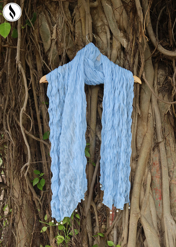NZDC-120 Light Blue Chiffon Dupatta