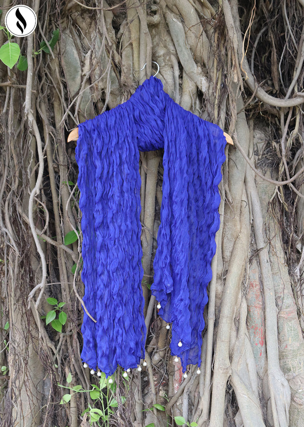 NZDC-121 Midnight Blue Chiffon Dupatta