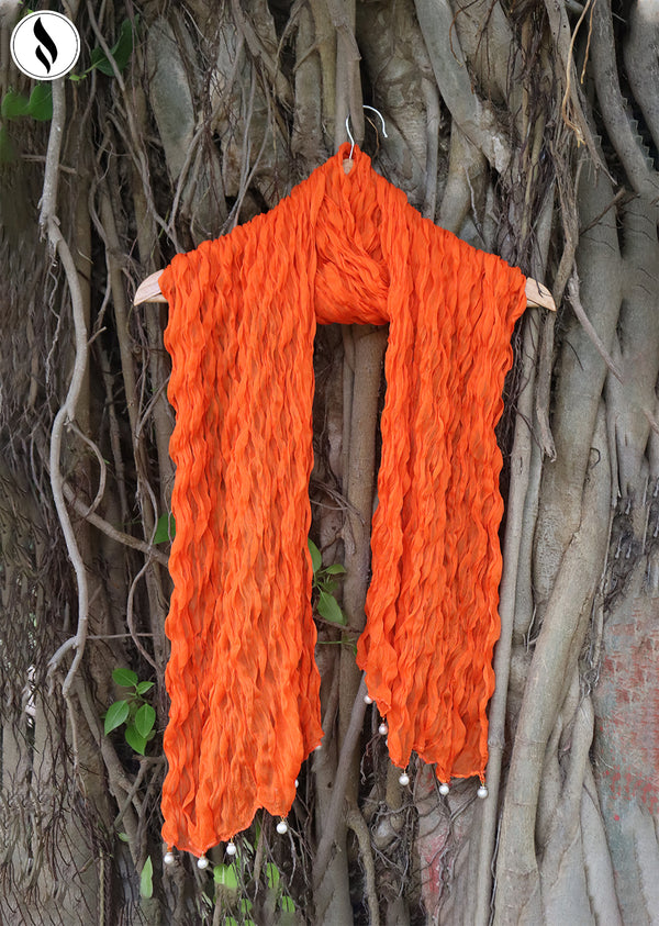 NZDC-105 Bright-Orange Chiffon Dupatta