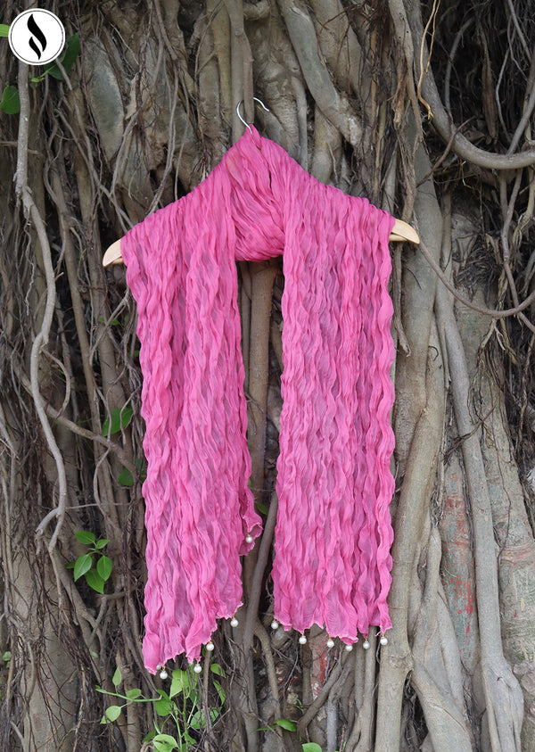NZDC-109 Light Pink Chiffon Dupatta
