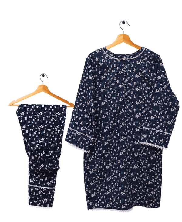2 Piece Midnight Blue Co Ord Set Lawn